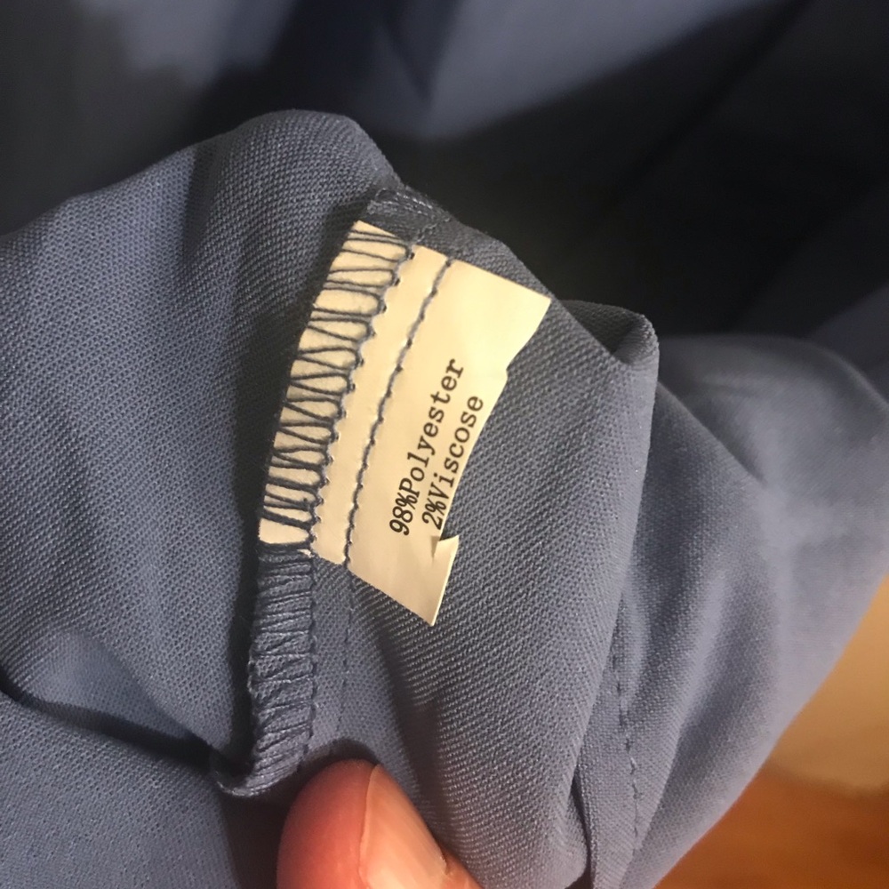 🇺🇸 Grace Karin Blue Long Sleeve V-Neck Blouse Size 2X - Picture 2 of 2